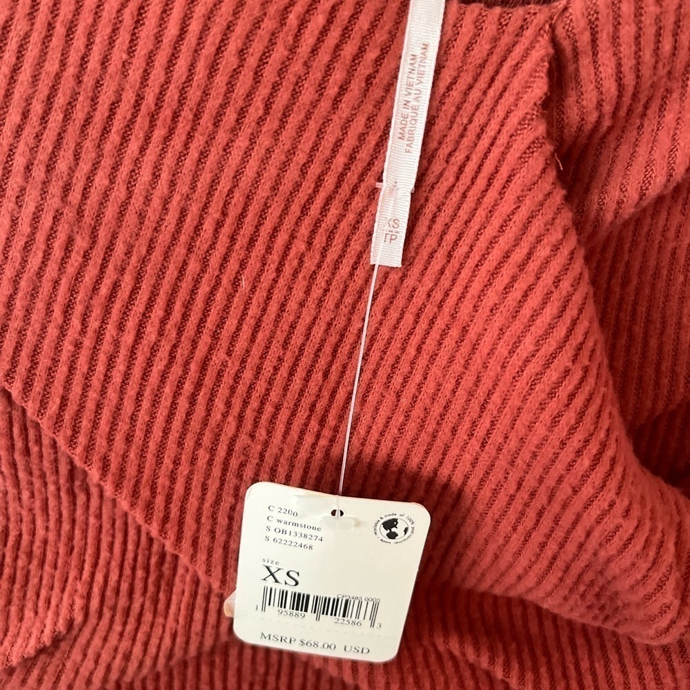 FREE PEOPLE MARLED RIB KNIT OFF SHOULDER LONG SLEEVE TOP - Picture 10 of 10